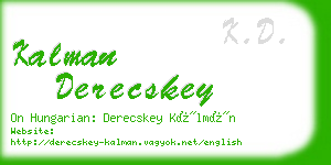 kalman derecskey business card